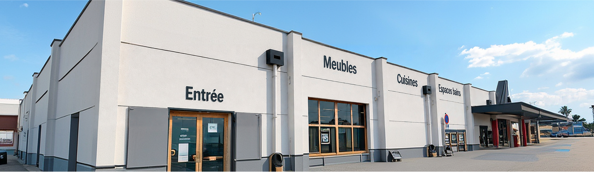 Façade de l'atelier Bois d'Auxence — Entrée, Meubles, Cuisines, Espaces bains